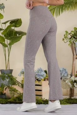 Women’s Glow In The Dark Paint Splatter Flared Yoga Pants -Selected Women's Clothing Store ACT827151 GRY 7