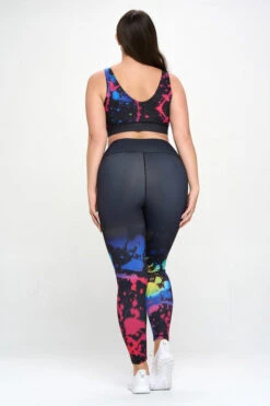 Plus Size Midnight Paint Splatter Active Set -Selected Women's Clothing Store ACTPT089 827PT089 XL 3 l 7b4d3168 4c4a 4d0f ac25 4e51126088e8