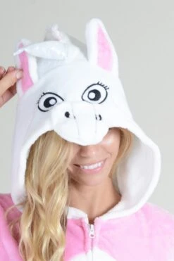 Plush Pink Unicorn Animal Onesie Pajama Costume -Selected Women's Clothing Store AOS004 7