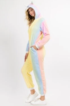 Plush Rainbow Unicorn Animal Onesie Pajama Costume -Selected Women's Clothing Store AOS005 3