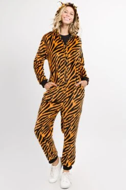 Plush Striped Tiger Animal Onesie Pajama Costume -Selected Women's Clothing Store AOS012 2