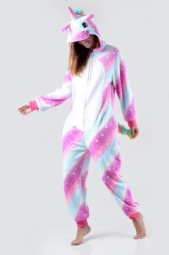 Plush Unicorn Multi Star Onesie