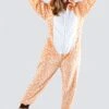 Plush Spotted Heart Reindeer Animal Onesie -Selected Women's Clothing Store AOS015