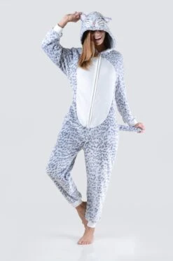 Plush Leopard Animal Onesie Pajama -Selected Women's Clothing Store AOS018