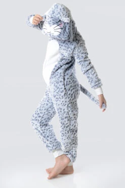 Kid's Plush Leopard Animal Onesie Pajama -Selected Women's Clothing Store AOS018K1