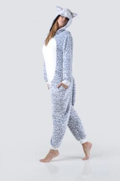 Plush Leopard Animal Onesie Pajama