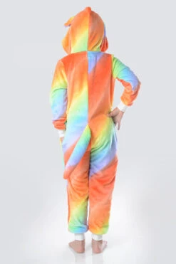 Kid's Plush Unicorn Rainbow Animal Onesie Pajama -Selected Women's Clothing Store AOS028K5