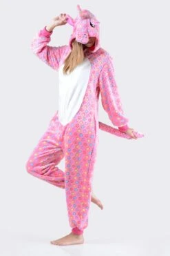 Plush Pink Star Unicorn Onesie -Selected Women's Clothing Store AOS029 3
