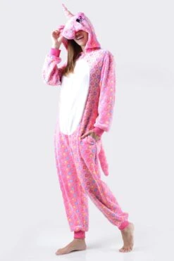 Plush Pink Star Unicorn Onesie -Selected Women's Clothing Store AOS029 5