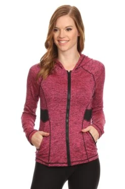 Active Zip Up Jacket With Hoodie
