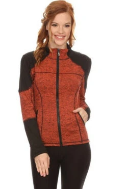 Active Wear Zip Up Jacket -Selected Women's Clothing Store ATP008 ORG l
