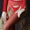 Red Lingerie Fishnet G-String -Selected Women's Clothing Store BRF001 RED l 1