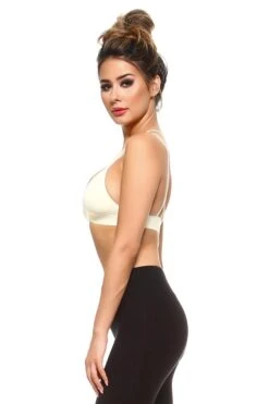 Perfectly Seamless Strappy Cross Back Bralette -Selected Women's Clothing Store BRT001 IVY 2