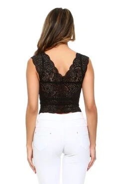 Delicate Lace Bralette Top -Selected Women's Clothing Store BRT003 BLK 3 2