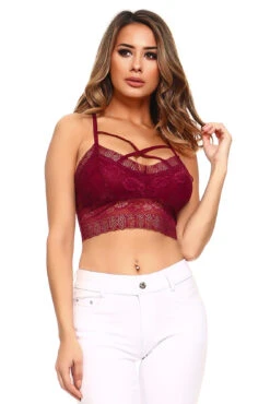 Floral Lace Strappy Front Bralette -Selected Women's Clothing Store BRT004 BUG 4 7d4d2365 73d7 4261 9a96 19c7c6f7da00