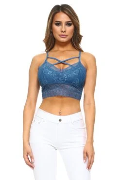 Floral Lace Strappy Front Bralette -Selected Women's Clothing Store BRT004 DBL 049e26fa 7e2b 4b96 a7e1 40360b2933cf