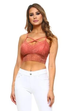 Floral Lace Strappy Front Bralette -Selected Women's Clothing Store BRT004 DCD 1 8c2ba752 df26 4c4f bb61 b5ec17c09451