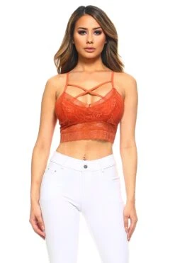 Floral Lace Strappy Front Bralette -Selected Women's Clothing Store BRT004 RST 1 8d703bc3 6e27 4a5c 9840 d8067add3f26