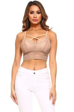 Floral Lace Strappy Front Bralette -Selected Women's Clothing Store BRT004 TAP 2