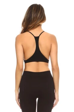 Cross The Line Ribbed Bralette -Selected Women's Clothing Store BRT006 BLK 3