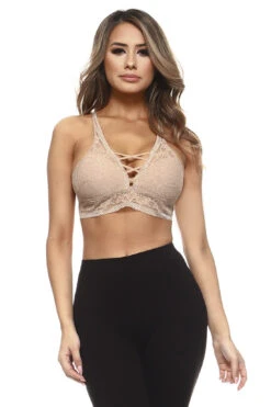 One Dance Lace Up Bralette -Selected Women's Clothing Store BRT007 KHA
