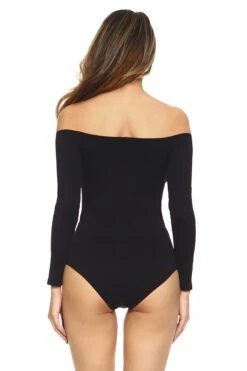 &New Sultry & Seamless Off The Shoulder Bodysuit -Selected Women's Clothing Store BS1004 BLK 3 edit 6f382cc1 dcc0 4ab6 ad7f d226f15c8ca7