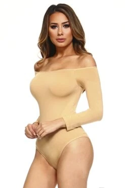 &New Sultry & Seamless Off The Shoulder Bodysuit -Selected Women's Clothing Store BS1004 SND 2 edit f5252c3a 80b3 4f89 bbcb 63fcc13a2e44