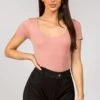 Basically The One Short Sleeve Bodysuit -Selected Women's Clothing Store BS1010 RSE 4 2.1