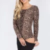 &New Cheetah Print Long Sleeve Bodysuit