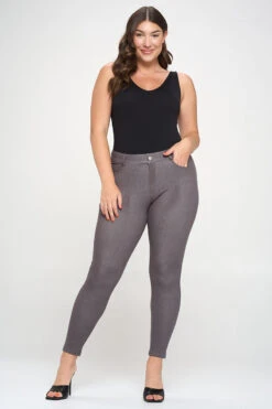 Plus Size Basic V-Neck Tank Top Bodysuit -Selected Women's Clothing Store BS1013P BLK5