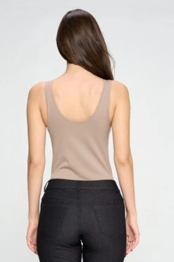 Basic V-Neck Tank Top Bodysuit -Selected Women's Clothing Store BS1013 LMO 5