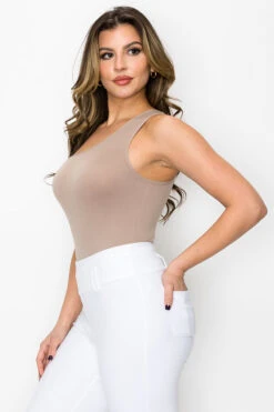Asymmetrical One Shoulder Bodysuit -Selected Women's Clothing Store BS1014 LMO3