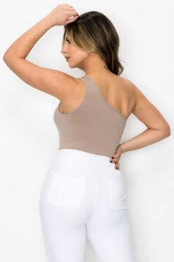 Asymmetrical One Shoulder Bodysuit -Selected Women's Clothing Store BS1014 LMO4
