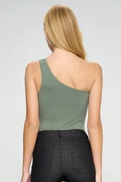 Asymmetrical One Shoulder Bodysuit -Selected Women's Clothing Store BS1014 SOL 4