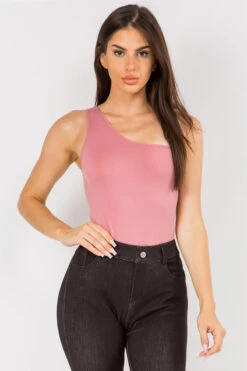 Asymmetrical One Shoulder Bodysuit -Selected Women's Clothing Store BS1014 dsr2