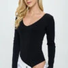 Seamless Body Contour Long Sleeve Bodysuit -Selected Women's Clothing Store BS1015 BLK L 2d5c08b5 d56c 488d 8bf9 b6d31ae221ac