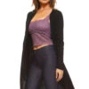 Contemporary Cool Open-Front Knit Cardigan