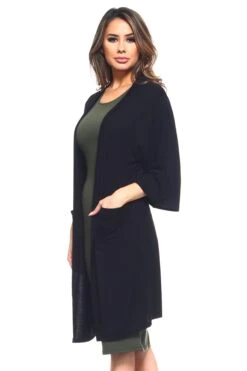 Stay Cozy Dolman Sleeve Cardigan -Selected Women's Clothing Store CRD004 BLK 2