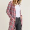 Vintage Plaid Cardigan -Selected Women's Clothing Store CRD015 RED 4