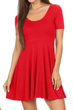 Basic Fit & Flare Style Dress -Selected Women's Clothing Store DRS001 CRM 1