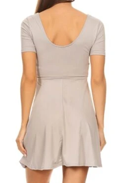 Basic Fit & Flare Style Dress -Selected Women's Clothing Store DRS001 MGY 2