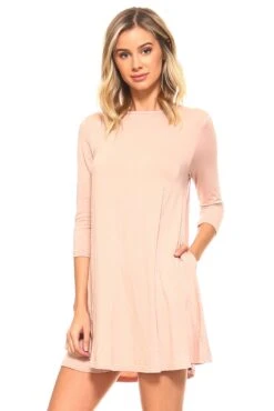 Endless Possibilities ¾-Sleeve Swing Dress -Selected Women's Clothing Store DRS007 CAM 2