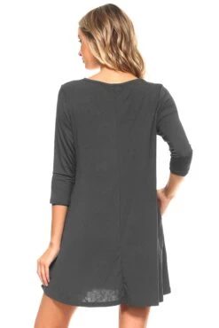 Endless Possibilities ¾-Sleeve Swing Dress -Selected Women's Clothing Store DRS007 CHA 3