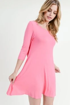 Endless Possibilities ¾-Sleeve Swing Dress -Selected Women's Clothing Store DRS007 COR 3