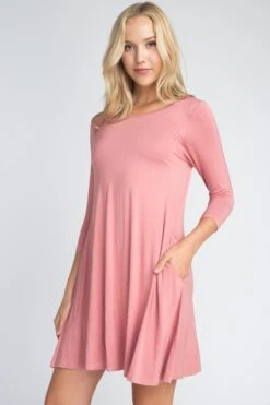 Endless Possibilities ¾-Sleeve Swing Dress -Selected Women's Clothing Store DRS007 DMU