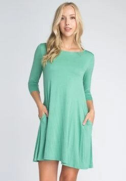Endless Possibilities ¾-Sleeve Swing Dress -Selected Women's Clothing Store DRS007 DSG