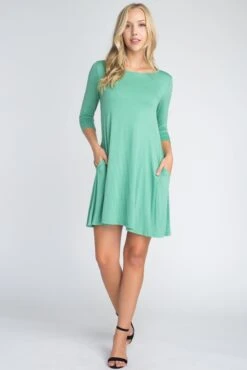 Endless Possibilities ¾-Sleeve Swing Dress -Selected Women's Clothing Store DRS007 DSG 6