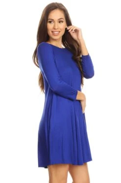 Endless Possibilities ¾-Sleeve Swing Dress -Selected Women's Clothing Store DRS007 RBL 3