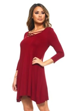 Sunday Strolls Cross Strap Swing Dress -Selected Women's Clothing Store DRS060 BUG 2