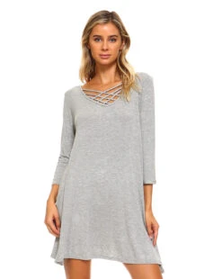 Sunday Strolls Cross Strap Swing Dress -Selected Women's Clothing Store DRS060 HGY 2